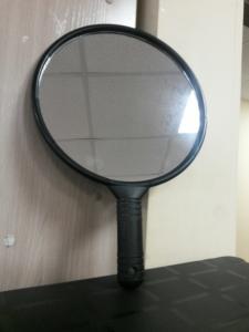 Зеркало с ручкой, 24,5 см, черный цвет