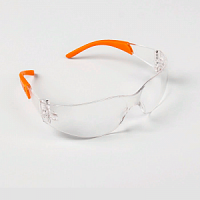 Очки защитные для мастера маникюра/педикюра с регул душками оранжевые