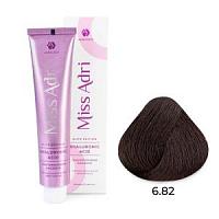 6.82 Крем-краска для волос Miss Adri ELITE EDITION Темный блонд коричневый фиолетовый 100 мл