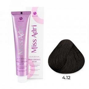 4.12 Крем-краска для волос Miss Adri ELITE EDITION Коричневый пепельный перламутровый 100 мл