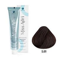 5.81 Безаммиачная крем-краска для волос ADRICOCO Miss Adr Brazilian Elixir светлый коричневый шокола