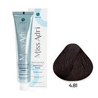 4.81 Безаммиачная крем-краска для волос ADRICOCO Miss Adr Brazilian Elixir коричневый какао пепельно