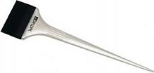 Кисть-лопатка для окрашивания, силиконовая, черная с белой ручкой, широкая 54мм