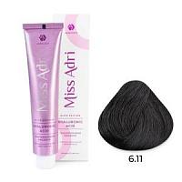 6.11 Крем-краска для волос Miss Adri ELITE EDITION Темный блонд интенсивный пепельный 100 мл