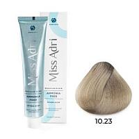 10.23 Безаммиачная крем-краска для волос ADRICOCO Miss Adr Brazilian Elixir Платиновый блонд перламу