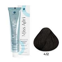 4.12 Безаммиачная крем-краска для волос ADRICOCO Miss Adr Brazilian Elixir коричневый пепельный перл